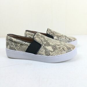 Vionic Demetra Leather Slip On Shoes Women Size 6 Snake Print Comfort Sneakers